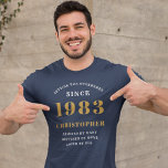 Camiseta 40 cumpleaños nacido en 1983 Añadir nombre a camis<br><div class="desc">Cumpleaños personalizado añada tu nombre y camiseta del año. Edite el nombre y el año con la plantilla proporcionada. Una maravillosa camiseta de cumpleaños personalizado. Más regalos y suministros de fiesta disponibles con el diseño de "normas de ajuste" en la tienda.</div>