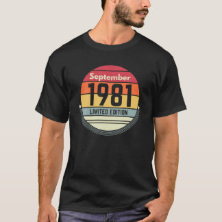 Camiseta 40 Cumpleaños Septiembre 1981 40 Años Regalo A Muj