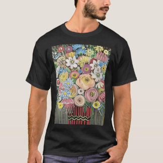 Camiseta 40 explosión de arcoíris flores multicolores en ra