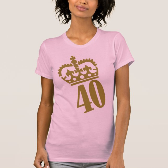 Camiseta 40.o cumpleaños - número - cuarenta (Anverso)