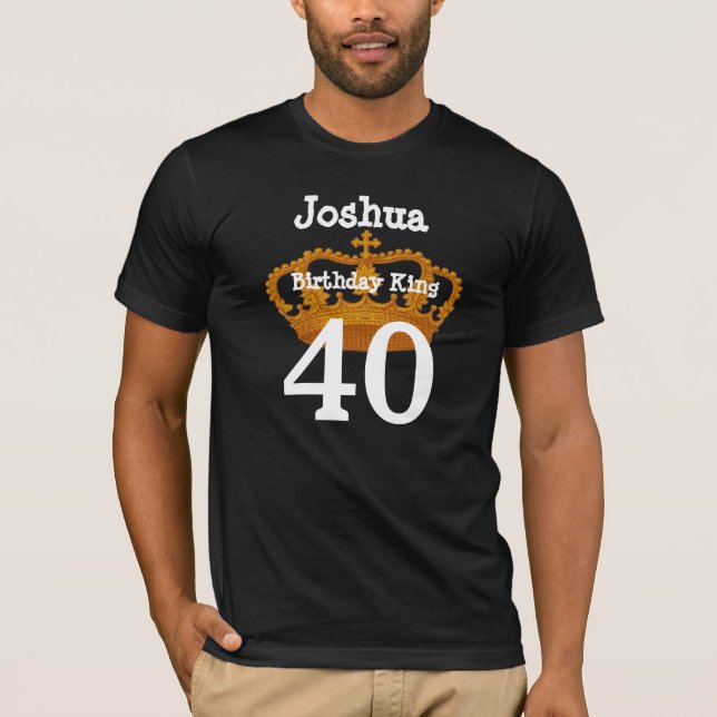 Camiseta 40.o Cumpleaños o CUALQUIE rey Custom del (Anverso)
