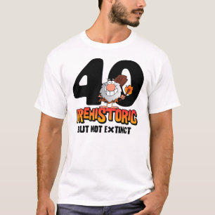 Camiseta 40.o cumpleaños prehistórico