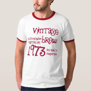 Camiseta 40.o Nombre 1973 del Brew del vintage del regalo
