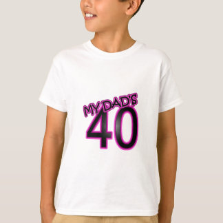 Camiseta 40.os regalos del cumpleaños del papá