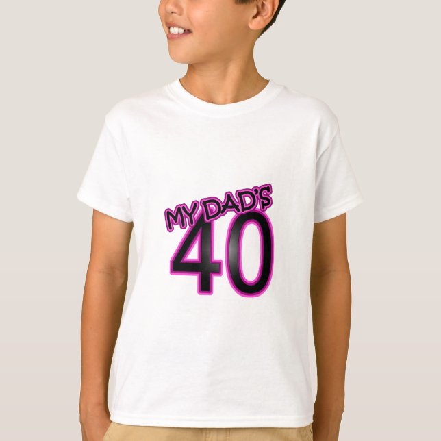 Camiseta 40.os regalos del cumpleaños del papá (Anverso)