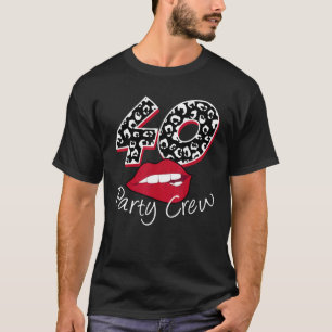 Camiseta 40 Party Crew Drinking Beer 40th Birthday Team Dri