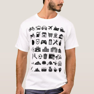 CAMISETA 40 REGALO DE FONDO DE VIAJE DE ICONOS