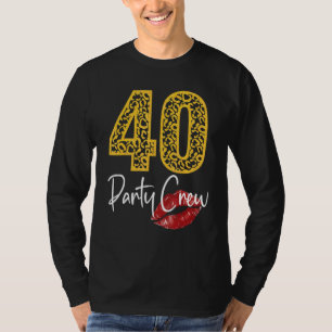 Camiseta 40 tripulantes Fiestas bebiendo cerveza 40 años fe