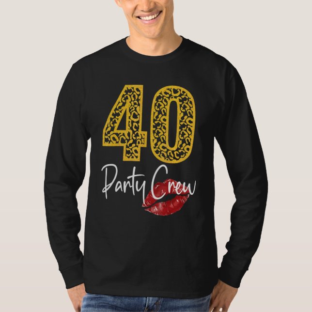 Camiseta 40 tripulantes Fiestas bebiendo cerveza 40 años fe (Anverso)