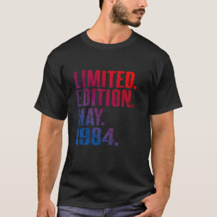 Camiseta 40 Vintage de cumpleaños 1984 Mayo 40 Años Hombres