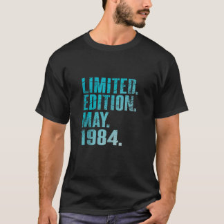 Camiseta 40 Vintage de cumpleaños 1984 Mayo 40 Años Hombres