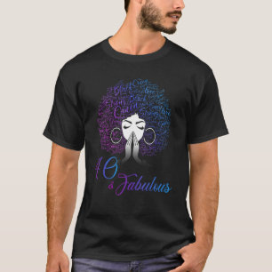Camiseta 40 y fabulosas mujeres negras afro 40 cumpleaños