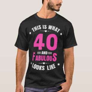 Camiseta 40 y fabuloso cumpleaños de 40 años Feliz 40° Bi