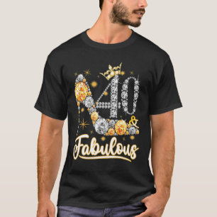 Camiseta 40 y fabuloso Diamante C de 40 años