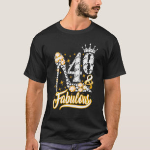 Camiseta 40 y fabuloso Diamante C de 40 años