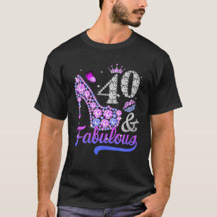 Camiseta 40 Y Fabuloso Regalo De 40 Años Para Las Mujeres D