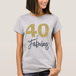 Camiseta 40 y fabuloso regalo de cumpleaños
