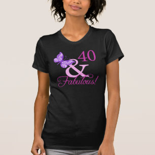 Camiseta 40 Y Fabulosos Regalos De Cumpleaños (Plum)