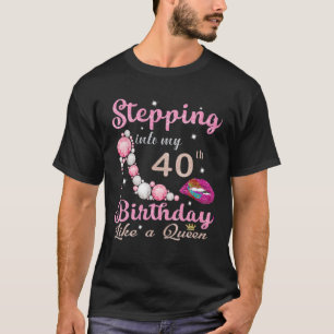 Camiseta 40 Year Old Gifts Stepping Into My 40 Birthday Lik