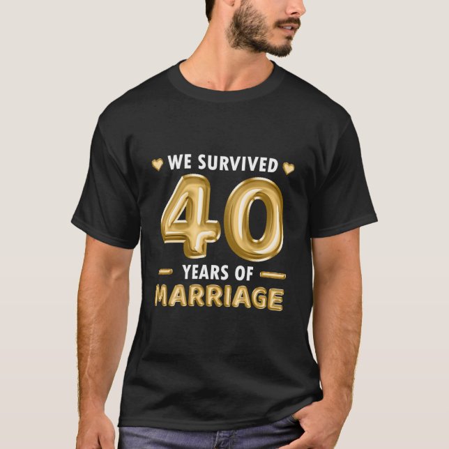 Camiseta 40 Years Marriage 40Th Wedding Anniversary (Anverso)