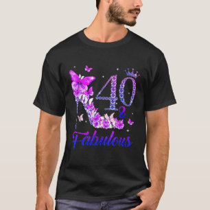 Camiseta 40 Years Old Butterflies And Heels