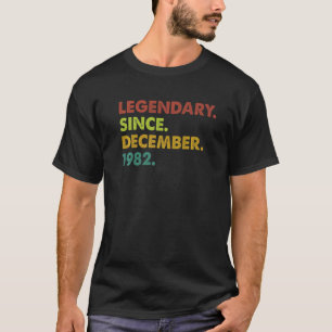 Camiseta 40 Years Old Legend Since December 1982 40th Birth