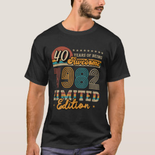 Camiseta 40 Yrs Vintage 1982 Edición Limitada 40Th Birth
