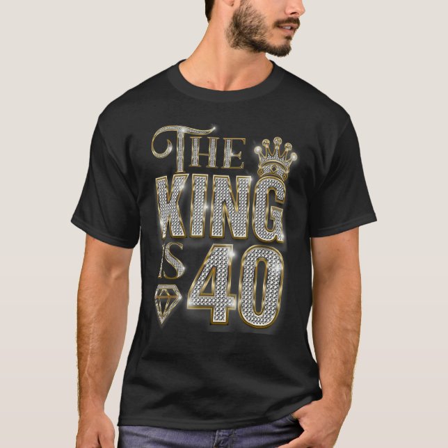 Camiseta 40th birthday decorations 1983 Birthday The King i (Anverso)
