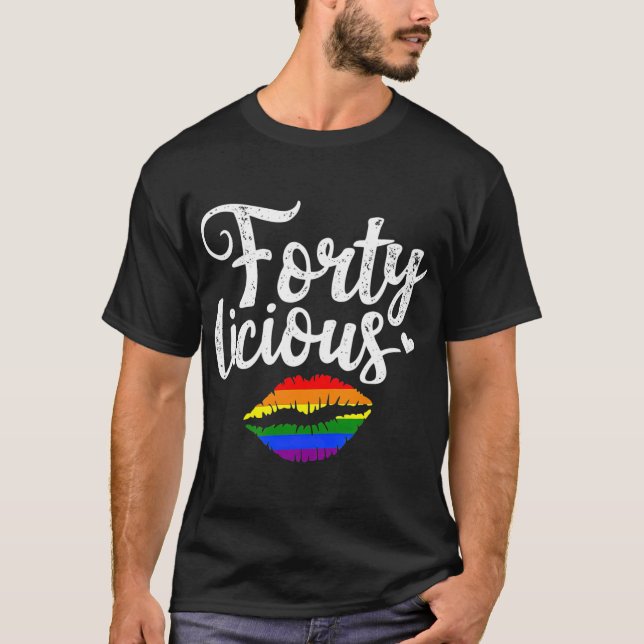 Camiseta 40th Birthday Gift for Gay Lesbian LGB (Anverso)