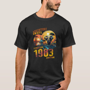 Camiseta 40th Birthday Limited 1983 Edition Elephant Premiu