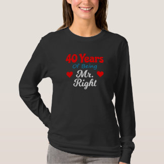 Camiseta 40th Wedding Anniversary for Men Him Mr Right Husb