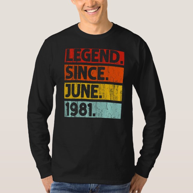 Camiseta 41ª leyenda de cumpleaños desde junio de 1981 de 4 (Anverso)