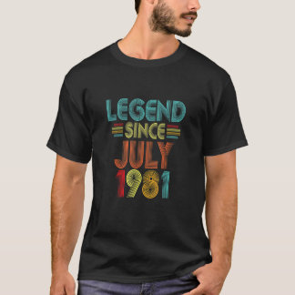 Camiseta 41ª Leyenda Vintage desde julio de 1981 41 años
