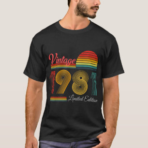 Camiseta 41º Cumpleaños 41 Años - 1981 Edición Limitada De 