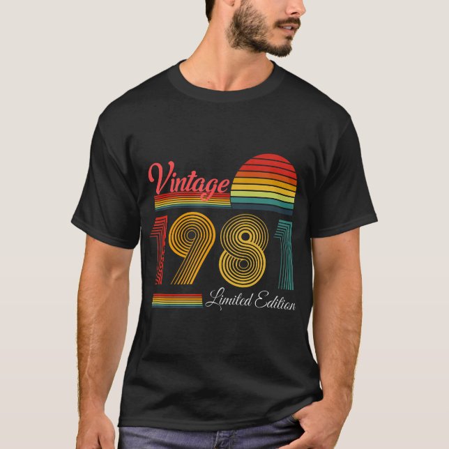 Camiseta 41º Cumpleaños 41 Años - 1981 Edición Limitada De  (Anverso)