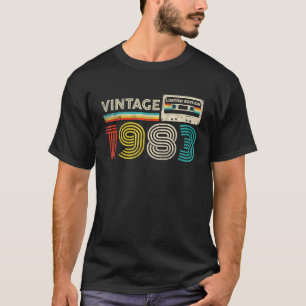 Camiseta 41.ª Cinta Cassette Vintage 1983 Regalos de cumple