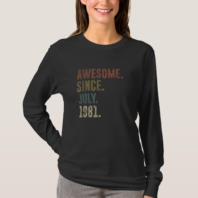 Camiseta 41.ª cosecha de cumpleaños desde julio de 1981 (Anverso)
