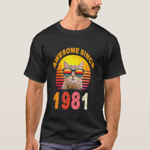 Camiseta 41.º Gato Vintage desde 1981