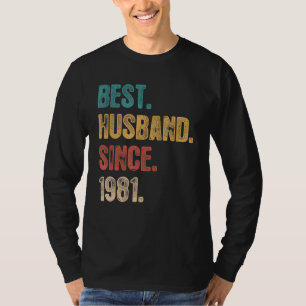 Camiseta 41 Aniversario Boda De Su Mejor Esposo Desde