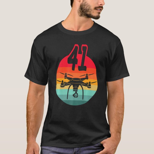 Camiseta 41 Aniversario I Drones Retro De Control Remoto Co (Anverso)