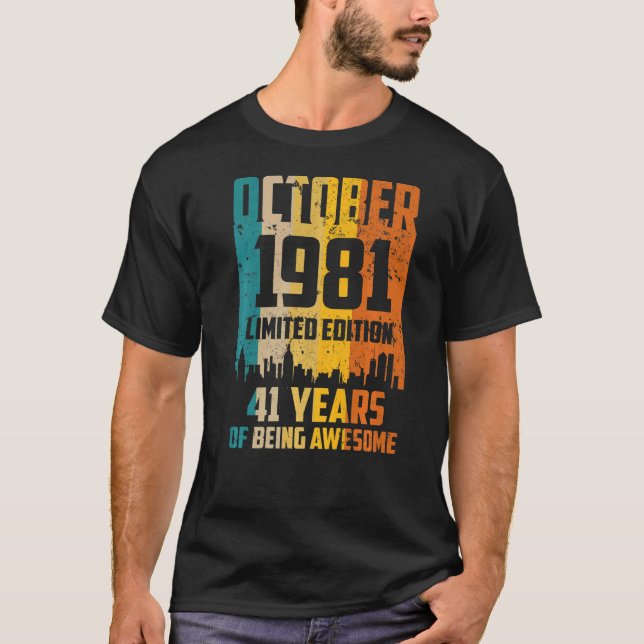 Camiseta 41 Años Aterradores Desde Octubre De 1981 (Anverso)