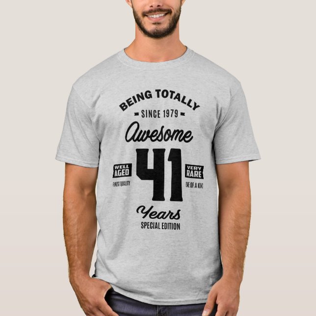 Camiseta 41 años cumpleaños número 41 desde 1979 regalo gra (Anverso)