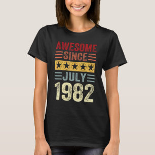 Camiseta 41 años de edad alucinante desde julio de 1982 41