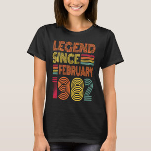 Camiseta 41 años de edad asombrosa desde febrero de 1982 41