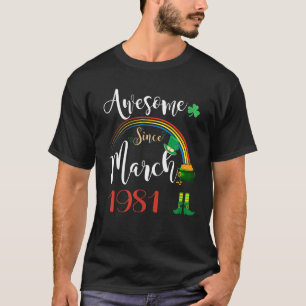 Camiseta 41 años de edad increíble desde marzo de 1981 41º