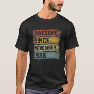 Camiseta 41 Años De Edad Increíble Desde Noviembre De 1980