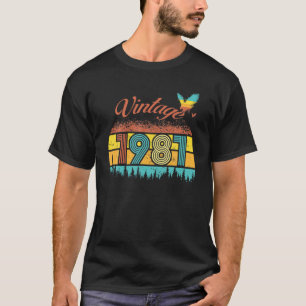Camiseta 41 Años Hombres Mujeres Retro Vintage 1981 41ª Nac