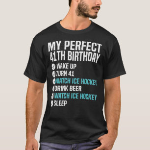 Camiseta 41 años Perfecto 41 cumpleaños Hockey sobre hielo