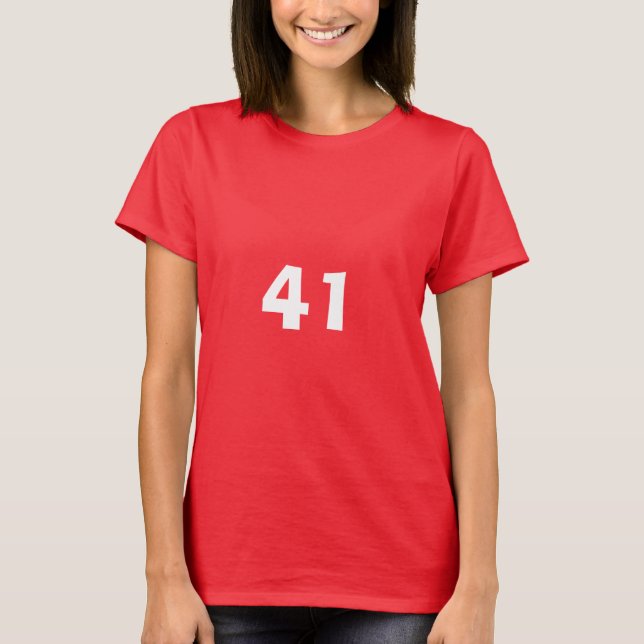 Camiseta 41 cumpleaños Cuarenta y un regalo de edad de Pers (Anverso)