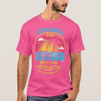 Camiseta 41 Year Old Vintage Awesome Since 1981 41st Birthd